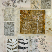 Garden Notebook, 60"x48", mixed media