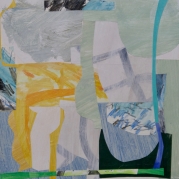 sun thru the clouds,18%22x18%22,collage on panel,