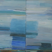 Seaside, diptych, 30"x48", oil on canvas